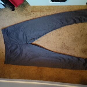 Large gray fleece lined leggings